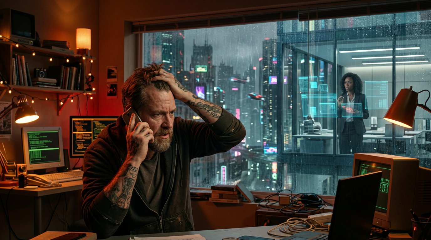 Frustrated customer on phone while CSM searches for context that no longer exists